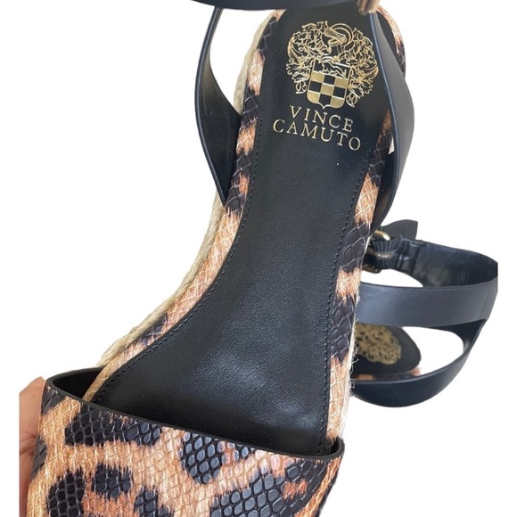 Women Vince Camuto Defina Leopard Print Espradrille Platform Sandals
